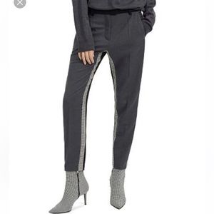 NWT Barbara Bui Black, Charcoal Gray, White, Hounds Side Dress Pants 38 $595